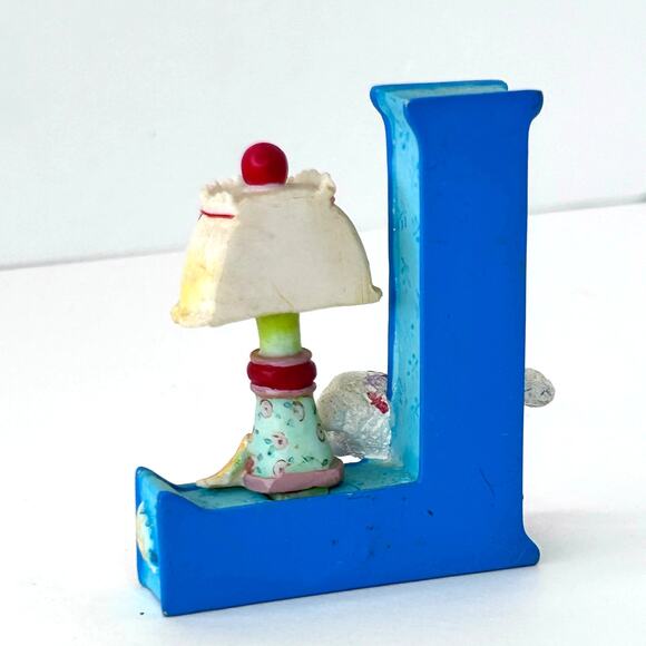 Vintage Mary Engelbreit Ink Letter L Small 2.5" Decorative Item Lamp Lamb Leaf - Picture 3 of 4